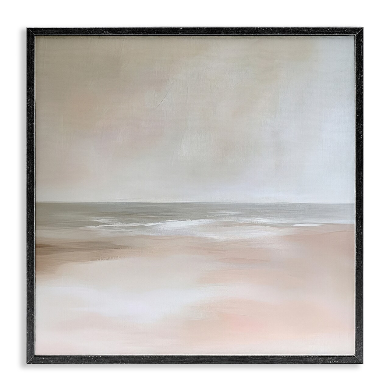 Stupell Industries Muted Landscape Soft Coast Framed Giclee, design by Petal Prints Design
